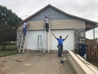 During New Siding Installation